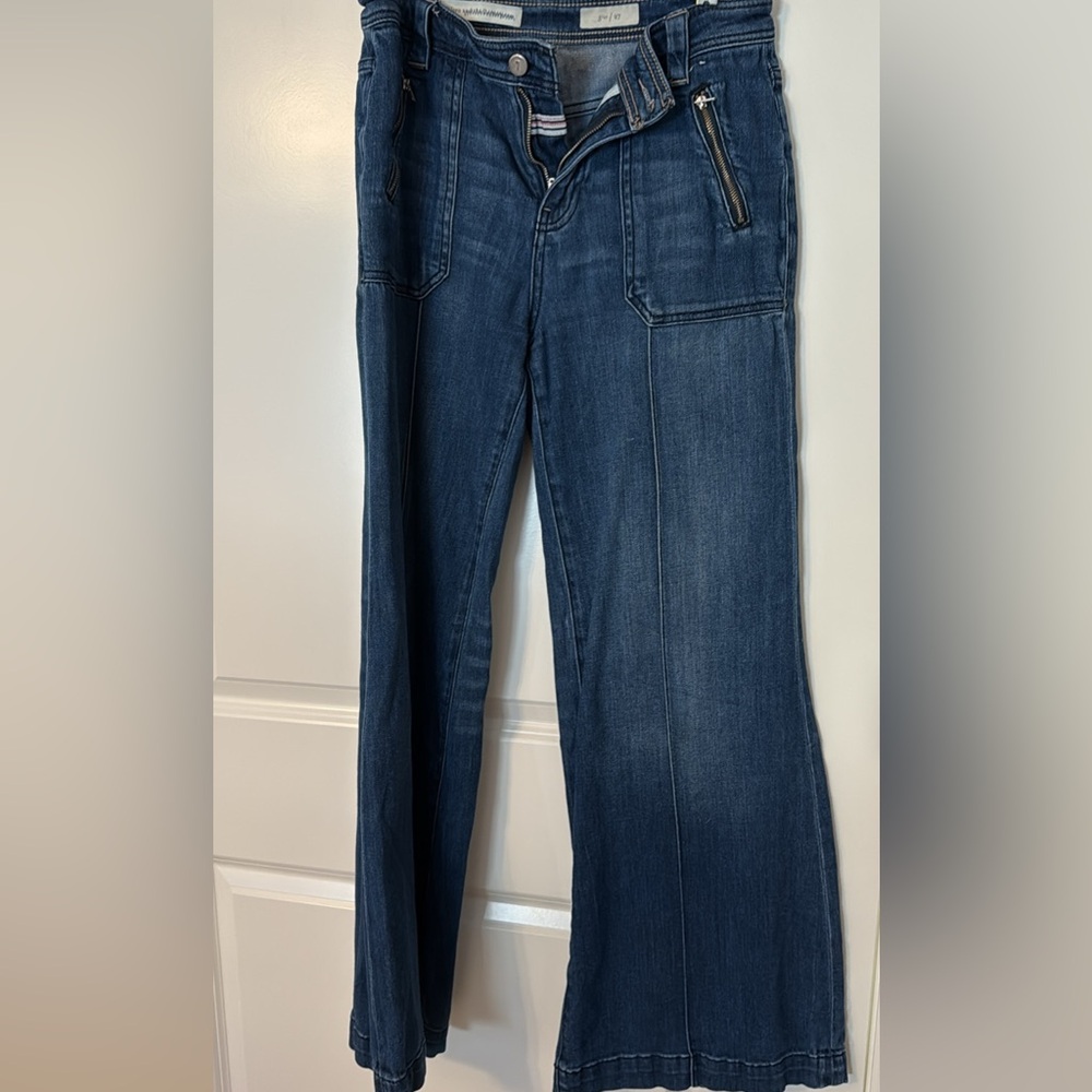 Pilcro Dark Blue Flare Jeans